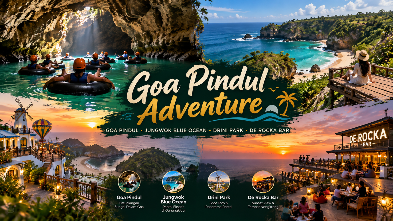 Paket Goa Pindul & Pantai Selatan di Gunungkidul
