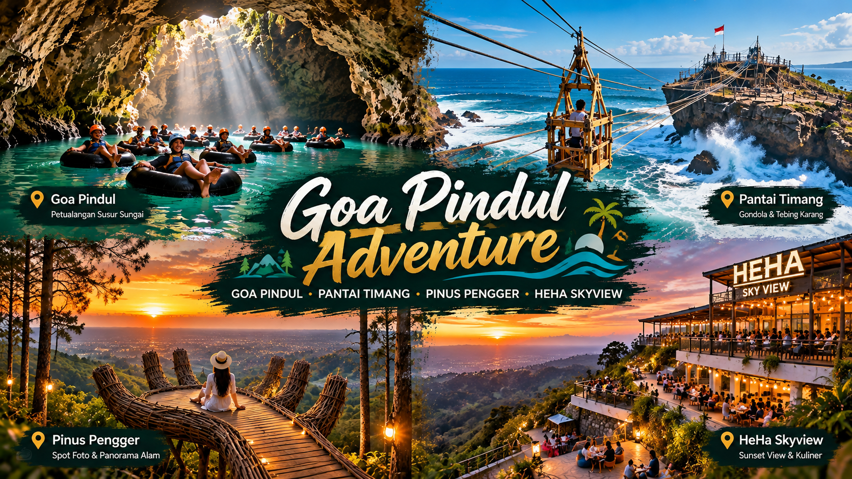Paket Goa Pindul & Pantai Timang di Gunungkidul